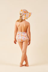 Flower Printed One Piece Swimsuit